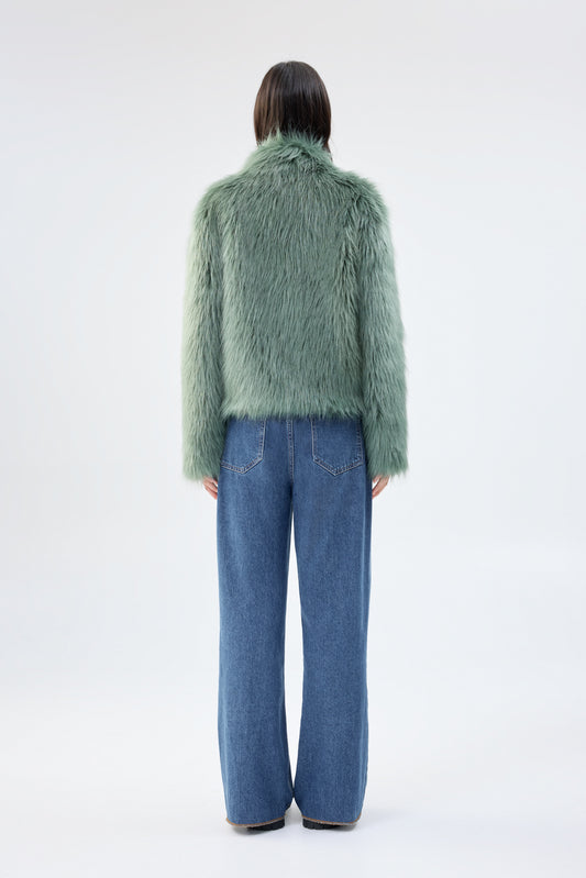 FUR DELISH JACKET - SAGE