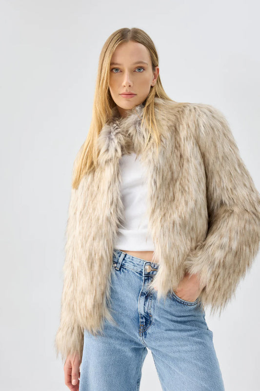 FUR DELISH JACKET - NATURAL