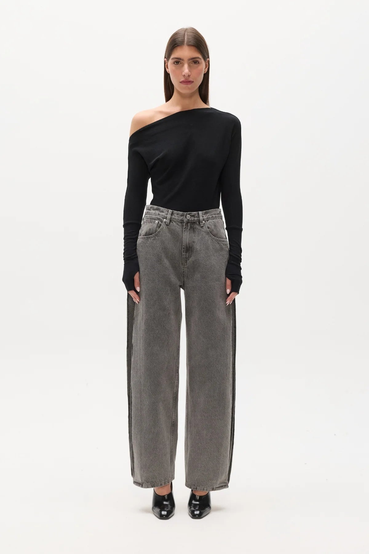*PREORDER* GISELLE KNIT TOP - BLACK