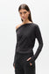 GISELLE KNIT TOP - HEATHER GREY MARLE
