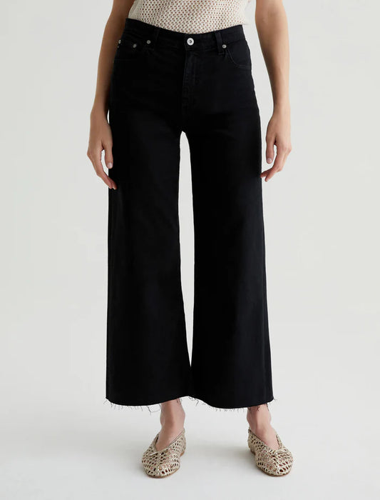 SAIGE CROP JEAN - SULFUR BLACK
