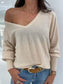 DARCY V NECK JUMPER - ORGANIC WHITE