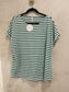 STRIPED LUREX TOP - WHITE/JADE