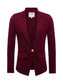 KNIT BLAZER - DARK PORT/GOLD