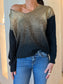 METALLIC PRINT JUMPER - BLACK
