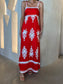 MAXI DRESS - RED/WHITE