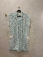 BOHO WOOL PATTERN LONG VEST - BLUE/WHITE