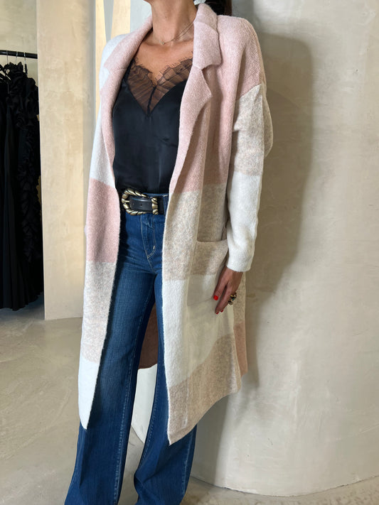 PINK LONG CARDI