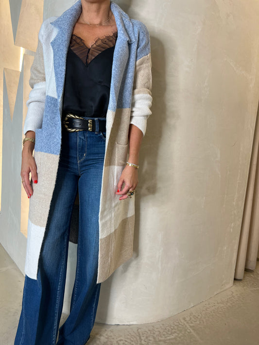 BLUE LONG CARDI