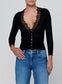 ELUNA CARDIGAN TOP - BLACK