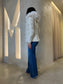 PUFFER JACKET WITH FUR - IVORY