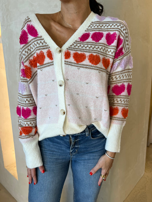 WOOL HEART CARDIGAN