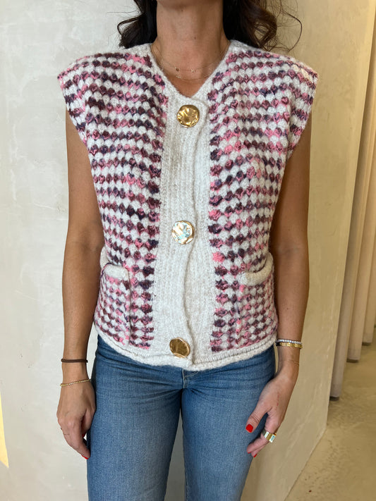 WOOL GOLD BUTTON VEST