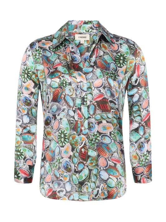 *PREORDER* DANI SILK BLOUSE - MULTI