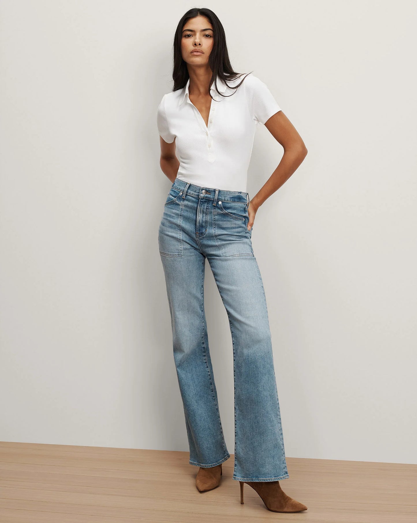 *PREORDER* KEARNEY BUTTON DOWN TEE - WHITE