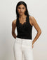 NARCISCA EMBROIDERED TANK - BLACK