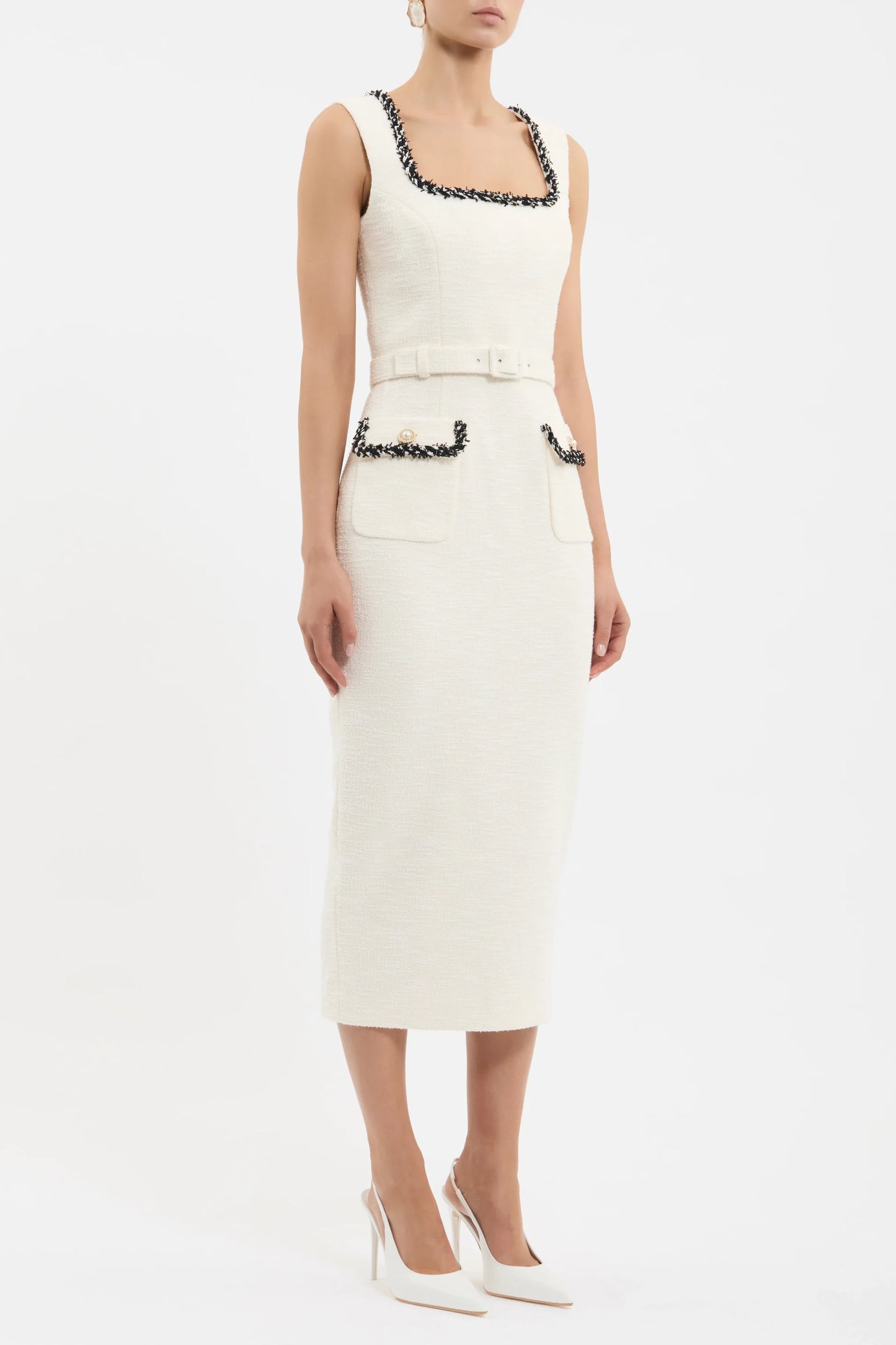 JACQUIE MIDI DRESS - CREAM