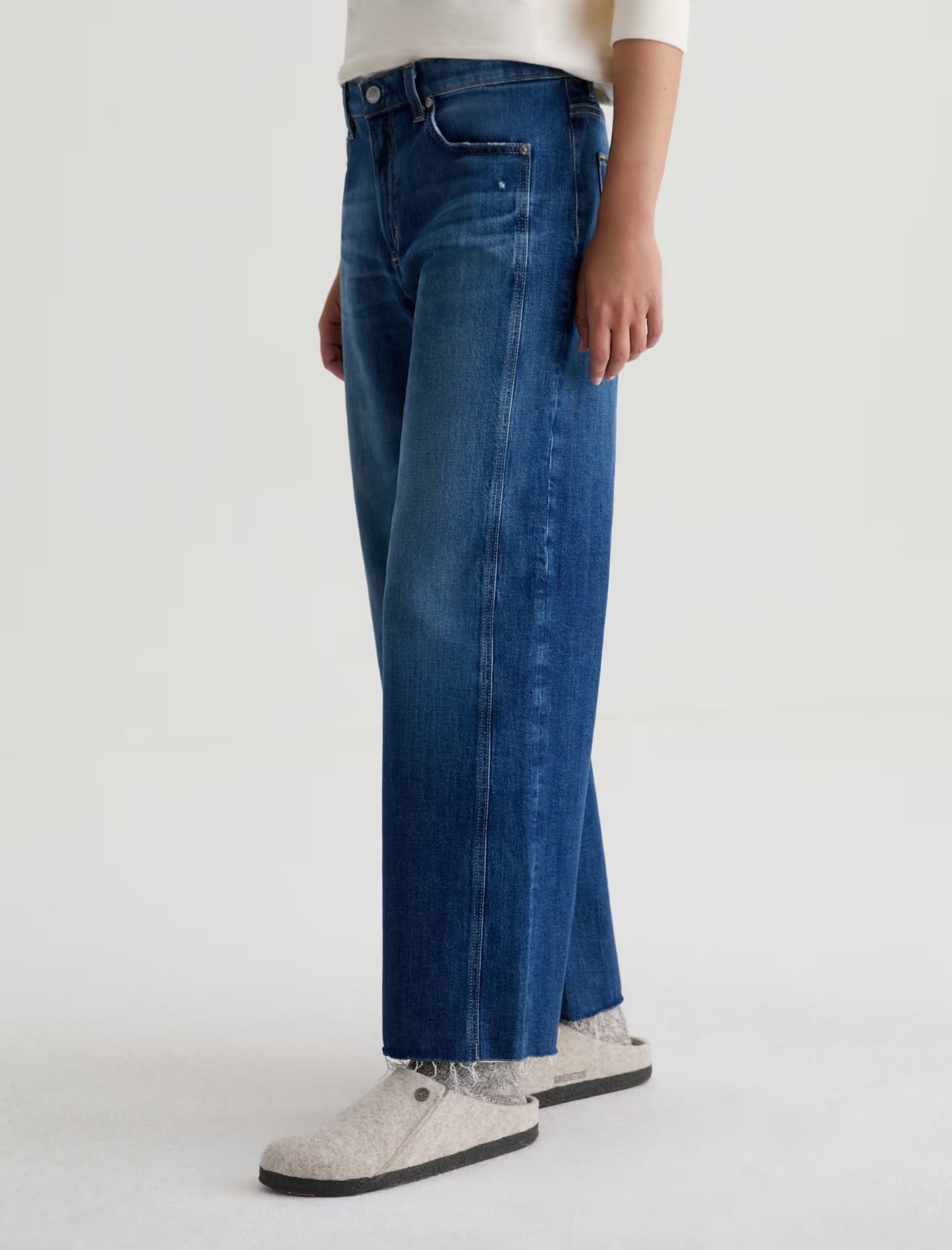 SAIGE WIDE LEG JEAN - WATERMIST
