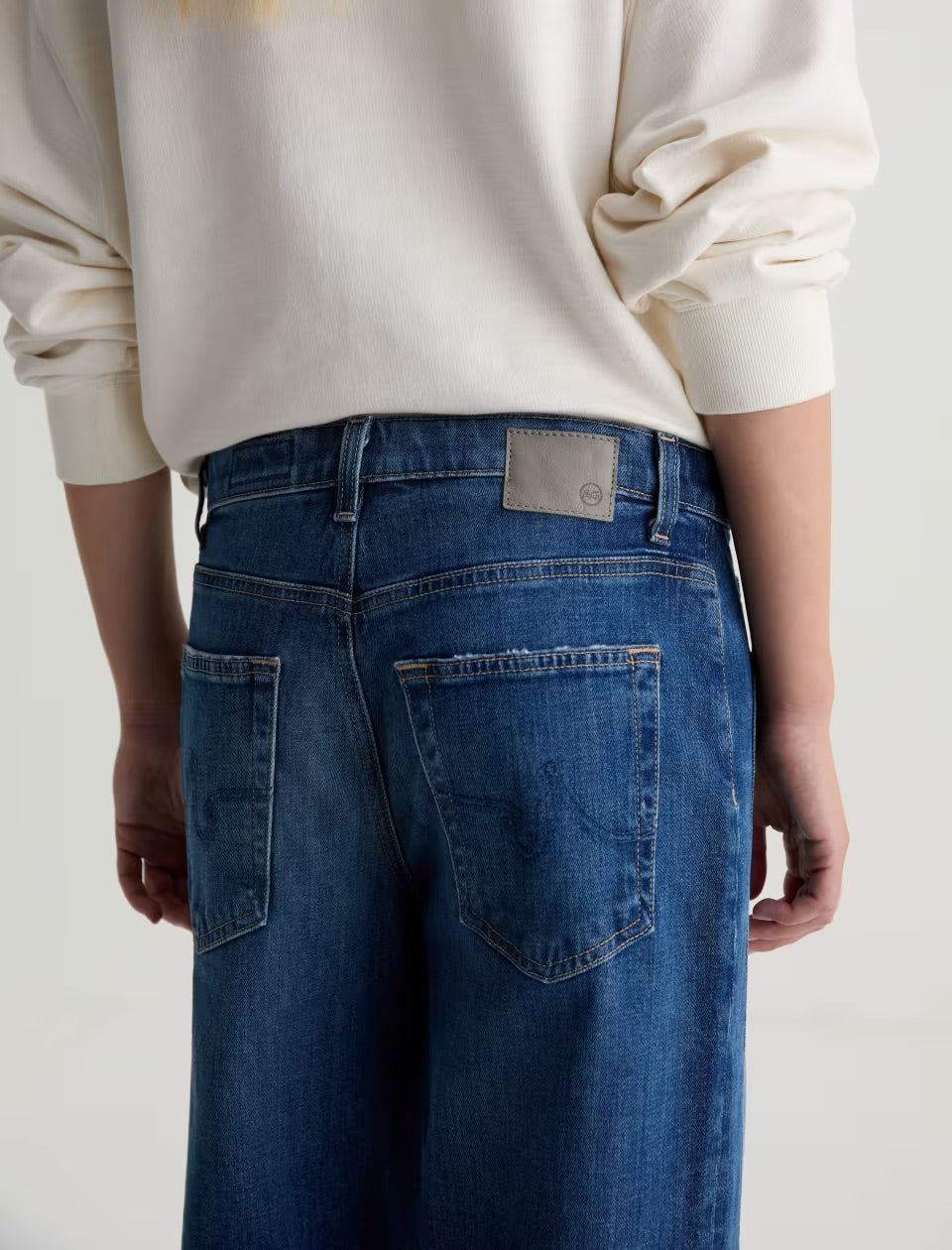 SAIGE WIDE LEG JEAN - WATERMIST
