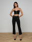 ALISHA LEATHER CHAIN BELT - BLACK/GOLD