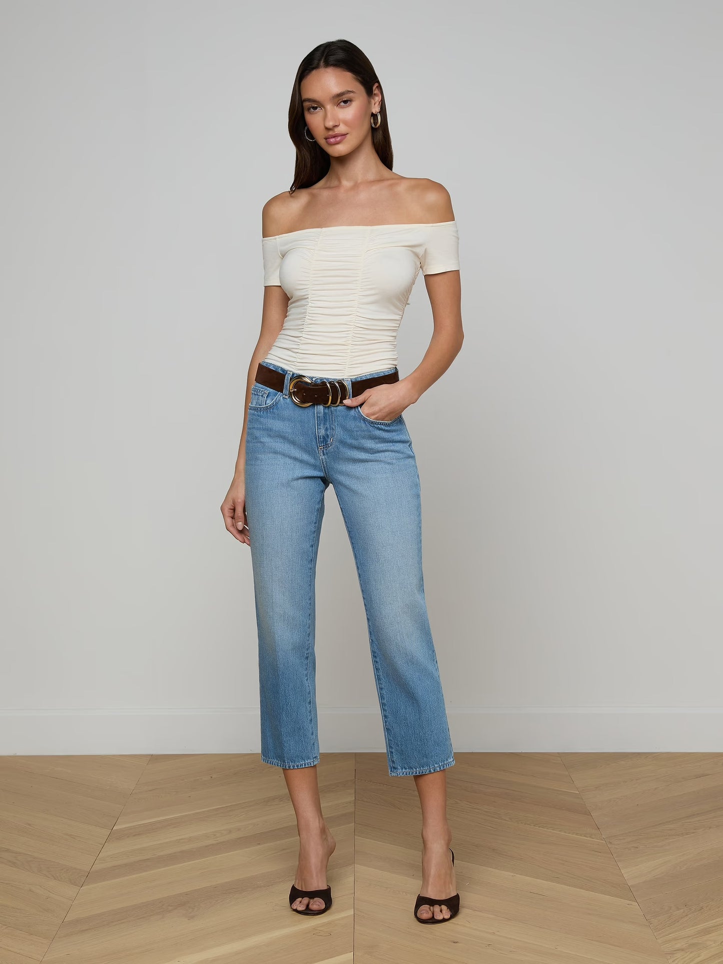 TOBAR SUEDE BELT - CHOCOLATE