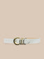 TOBAR BELT - WHITE LIZARD EMBOSSED