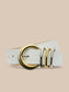TOBAR BELT - WHITE LIZARD EMBOSSED