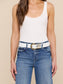 TOBAR BELT - WHITE LIZARD EMBOSSED