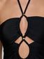 SHIVA KEYHOLE ONE PIECE - BLACK