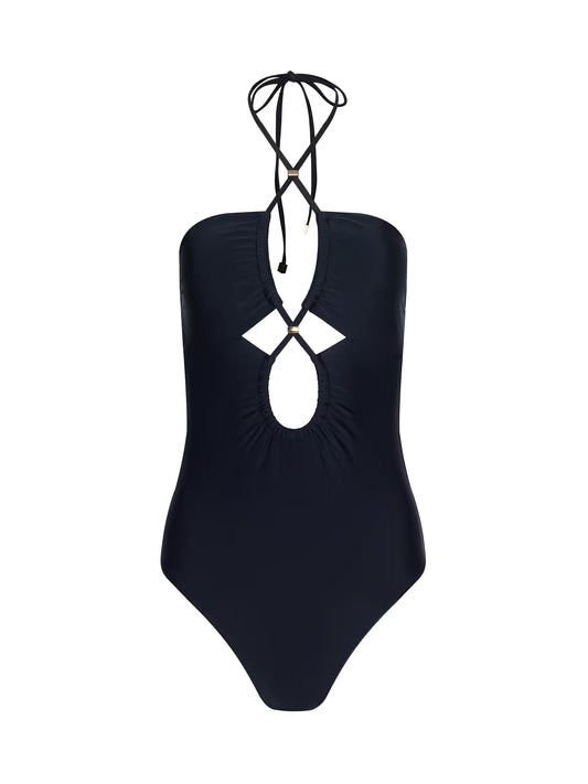 SHIVA KEYHOLE ONE PIECE - BLACK
