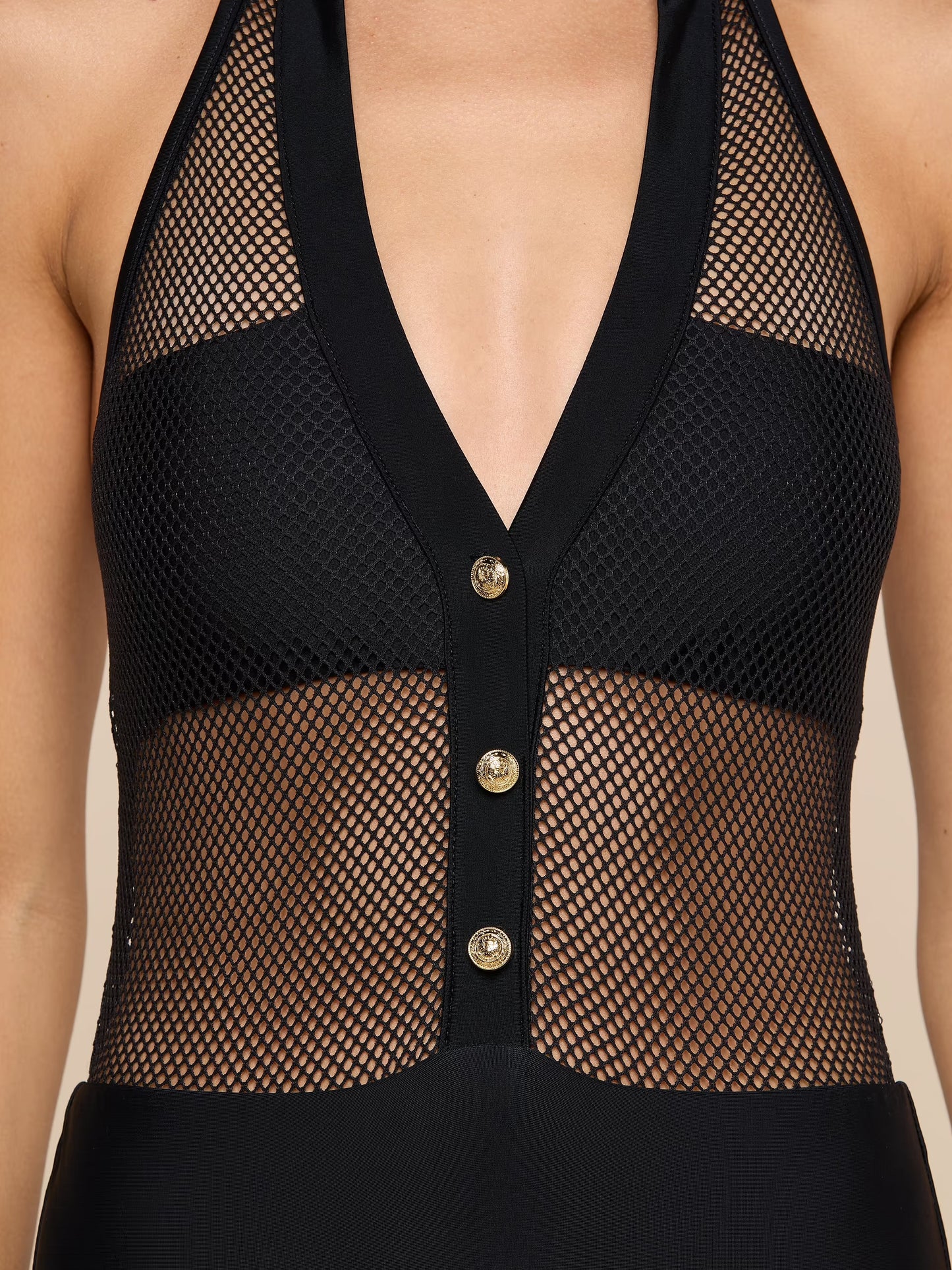 *PREORDER* NATALYA COLLARED ONE PIECE - BLACK