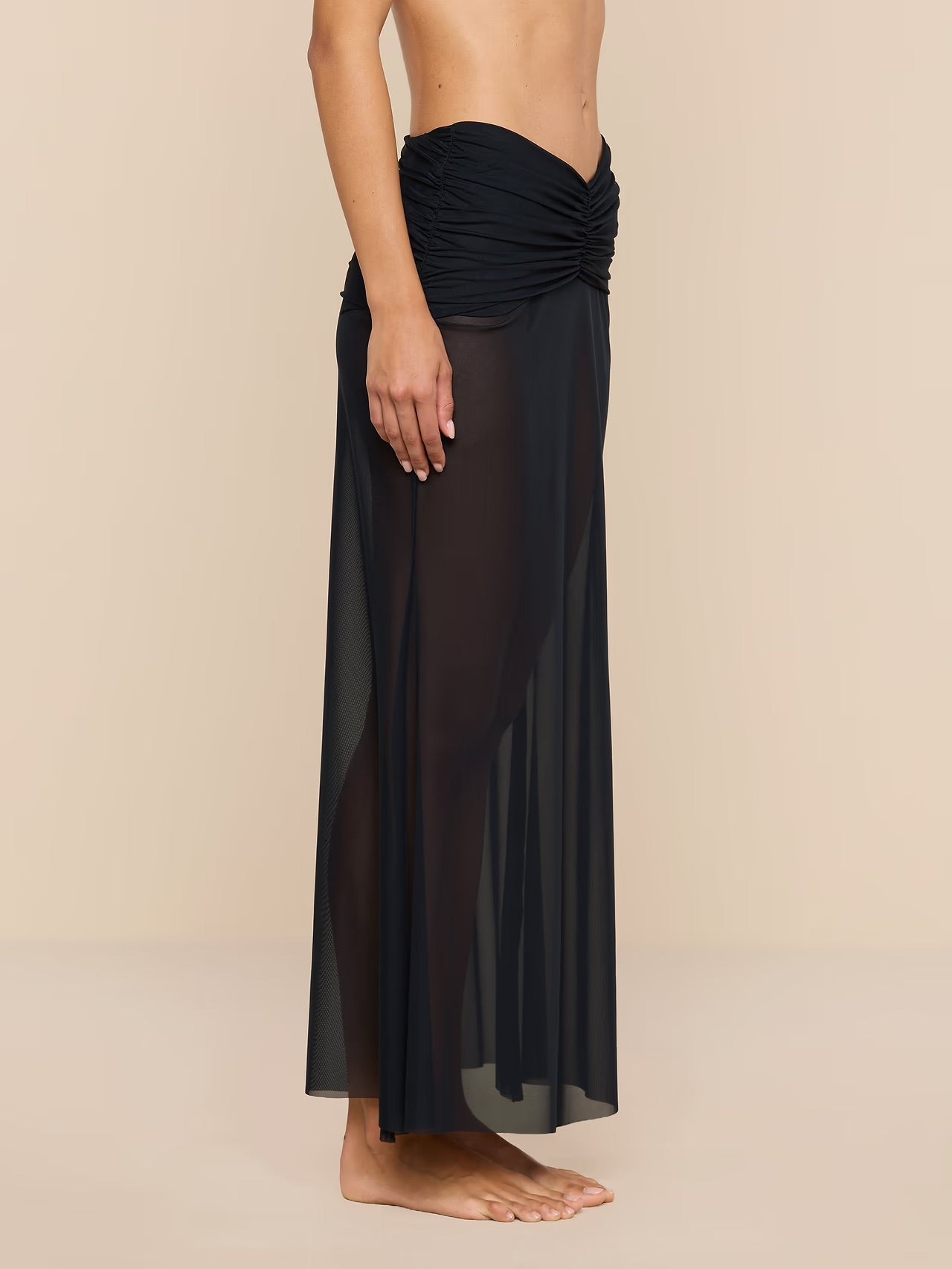 MAHE COVER UP SKIRT - BLACK