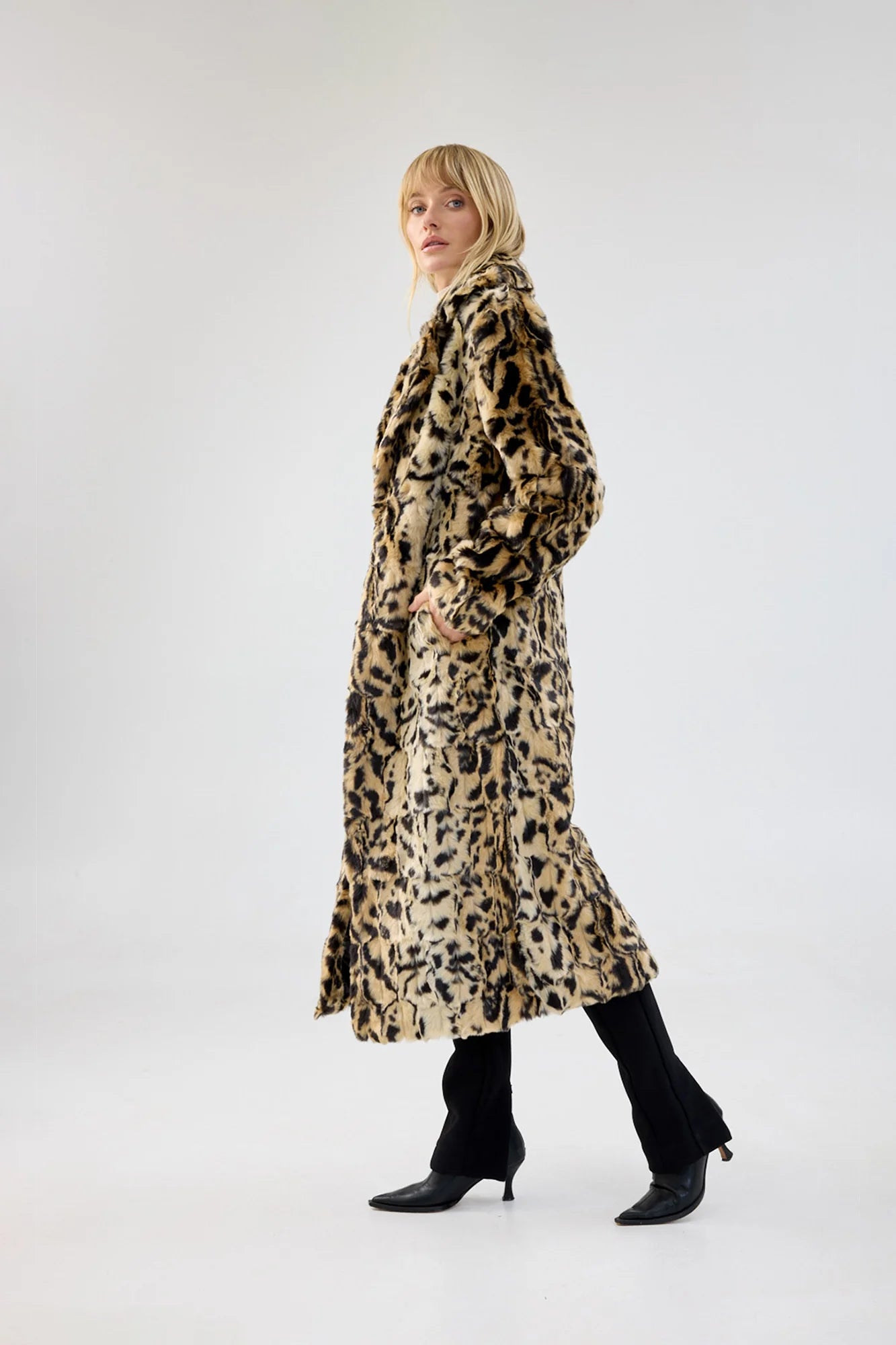 LONG SONG COAT - LEOPARD