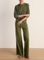 *PREORDER* KASEY WIDE LEG JEAN - ARMY