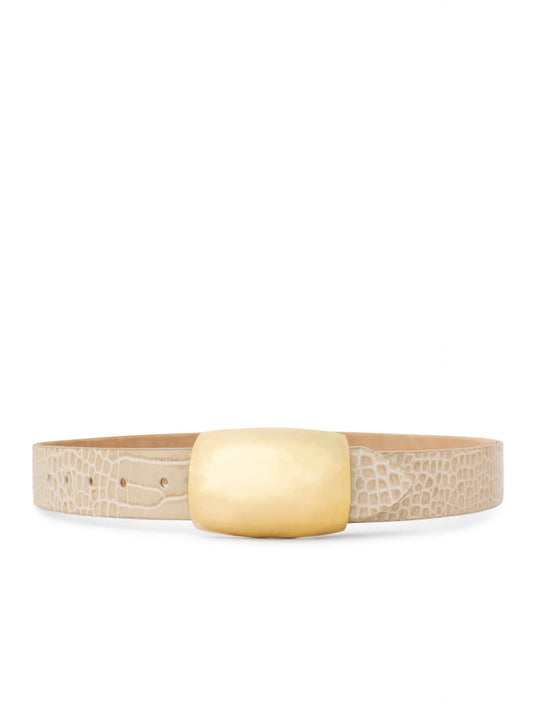 *PREORDER* MILOU BELT-  IVORY CROC EMBOSSED