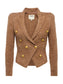BETHANY KNIT BLAZER - DARK CAPPUCCINO/GOLD