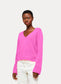 KATE POINTELLE V NECK - DIVA PINK