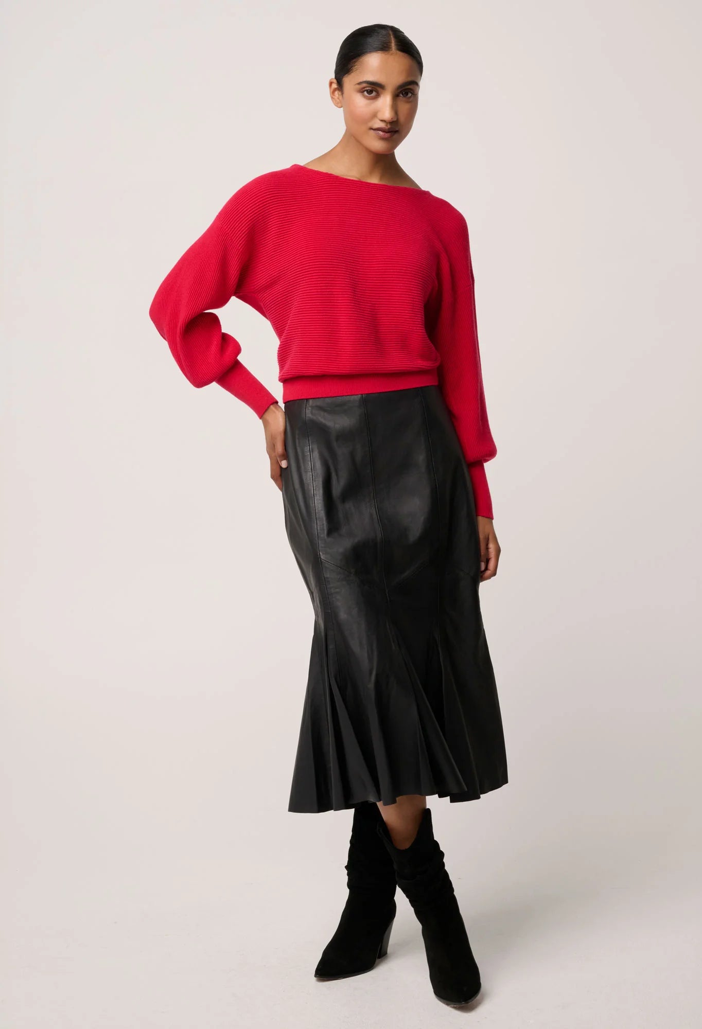 *PREORDER* CLARISSA KNIT TOP - ROUGE