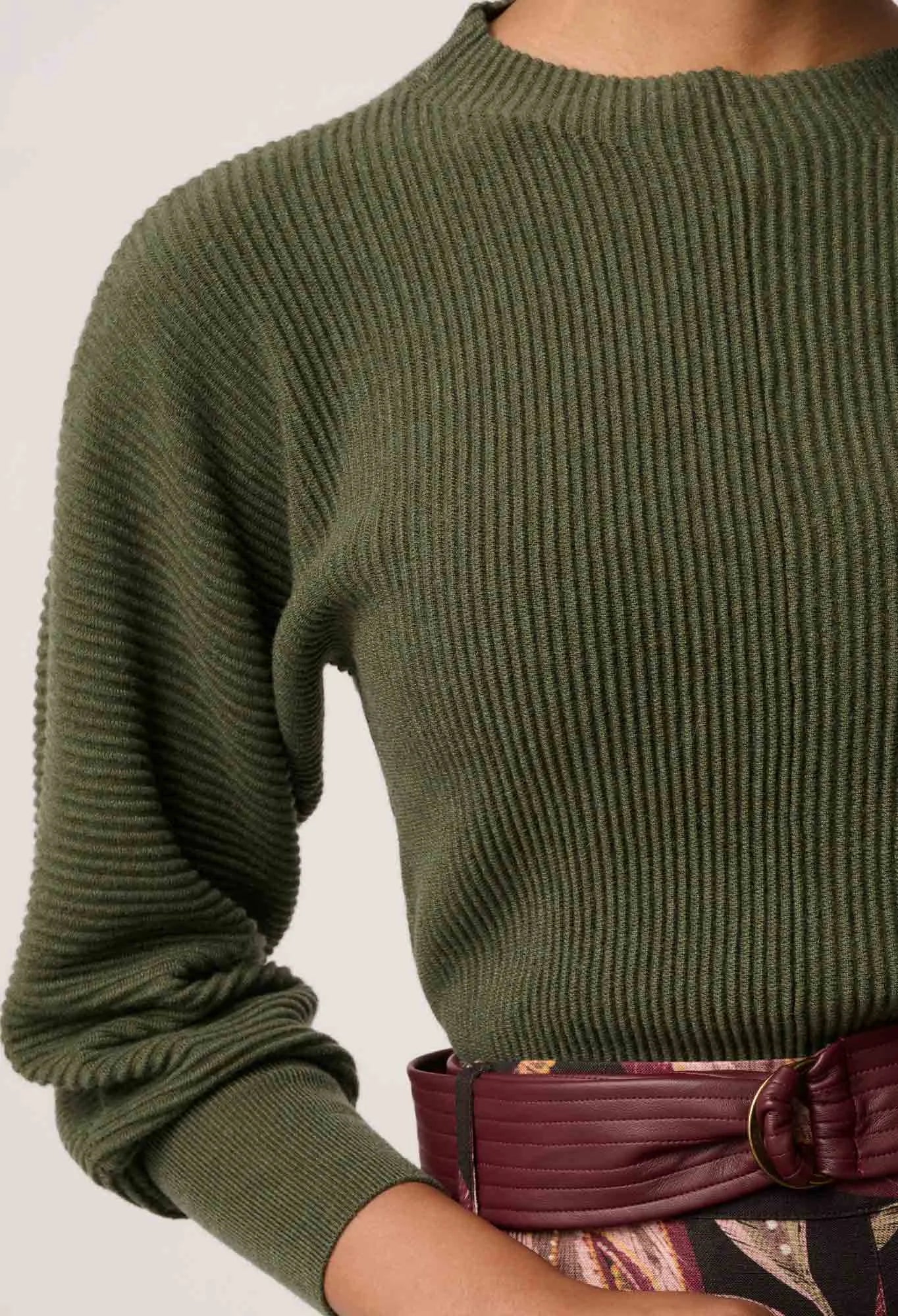 *PREORDER* ROSELLE TOP - WINTER MOSS