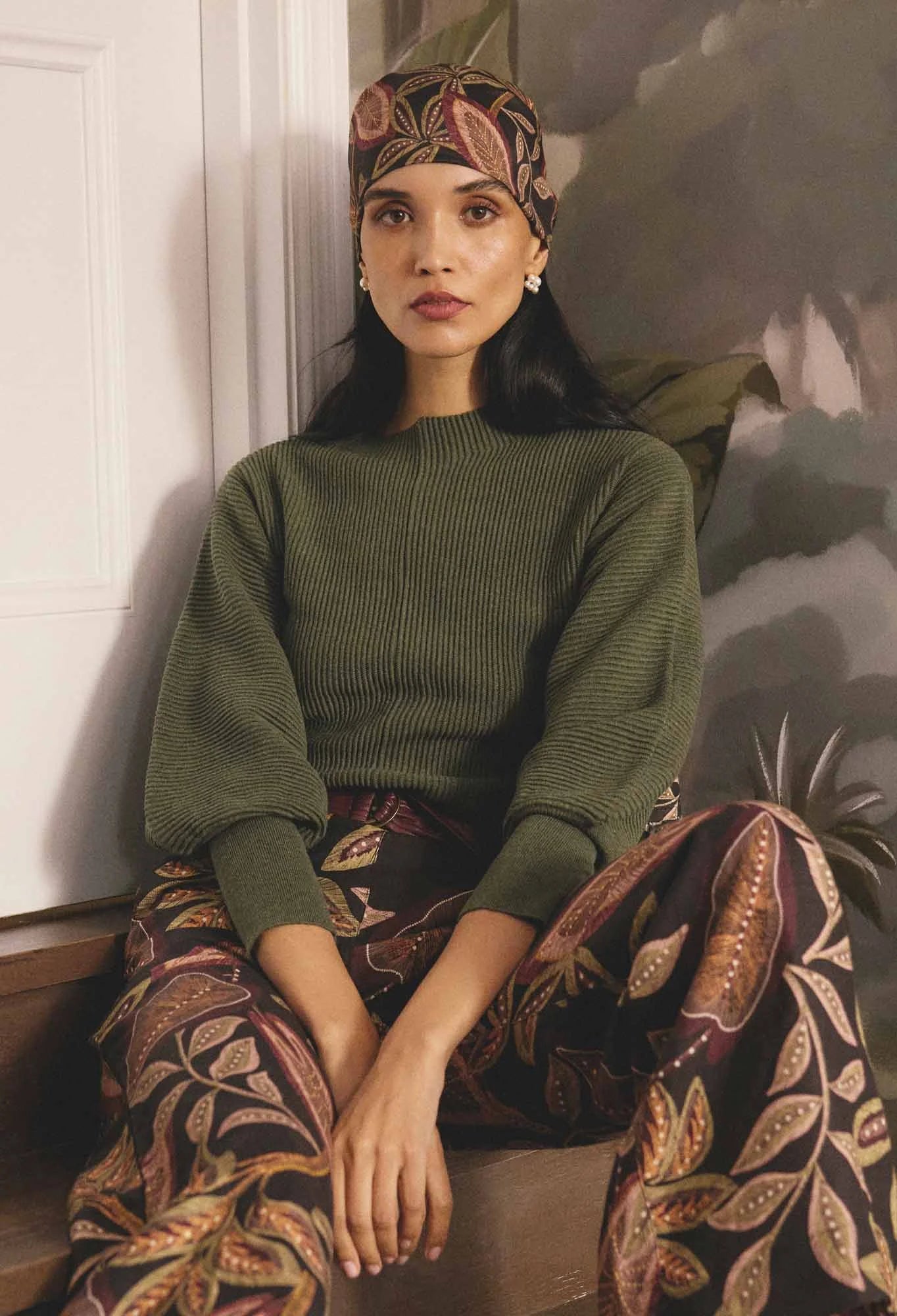 *PREORDER* ROSELLE TOP - WINTER MOSS