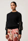 *PREORDER* ARDEN KNIT TOP - BLACK BRAID