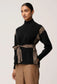 *PREORDER* NOMADIC SWEATER - BLACK CHEVRON