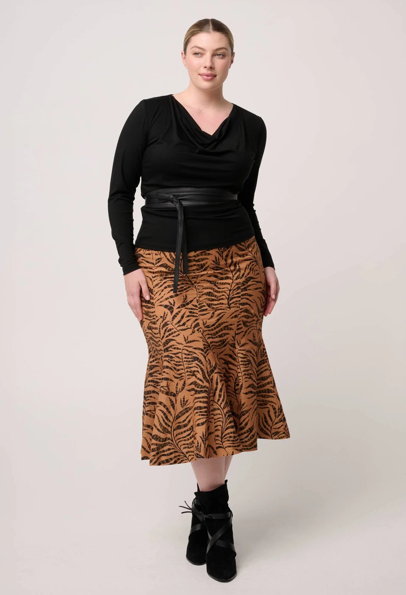 *PREORDER* MILDA COWL TOP - BLACK