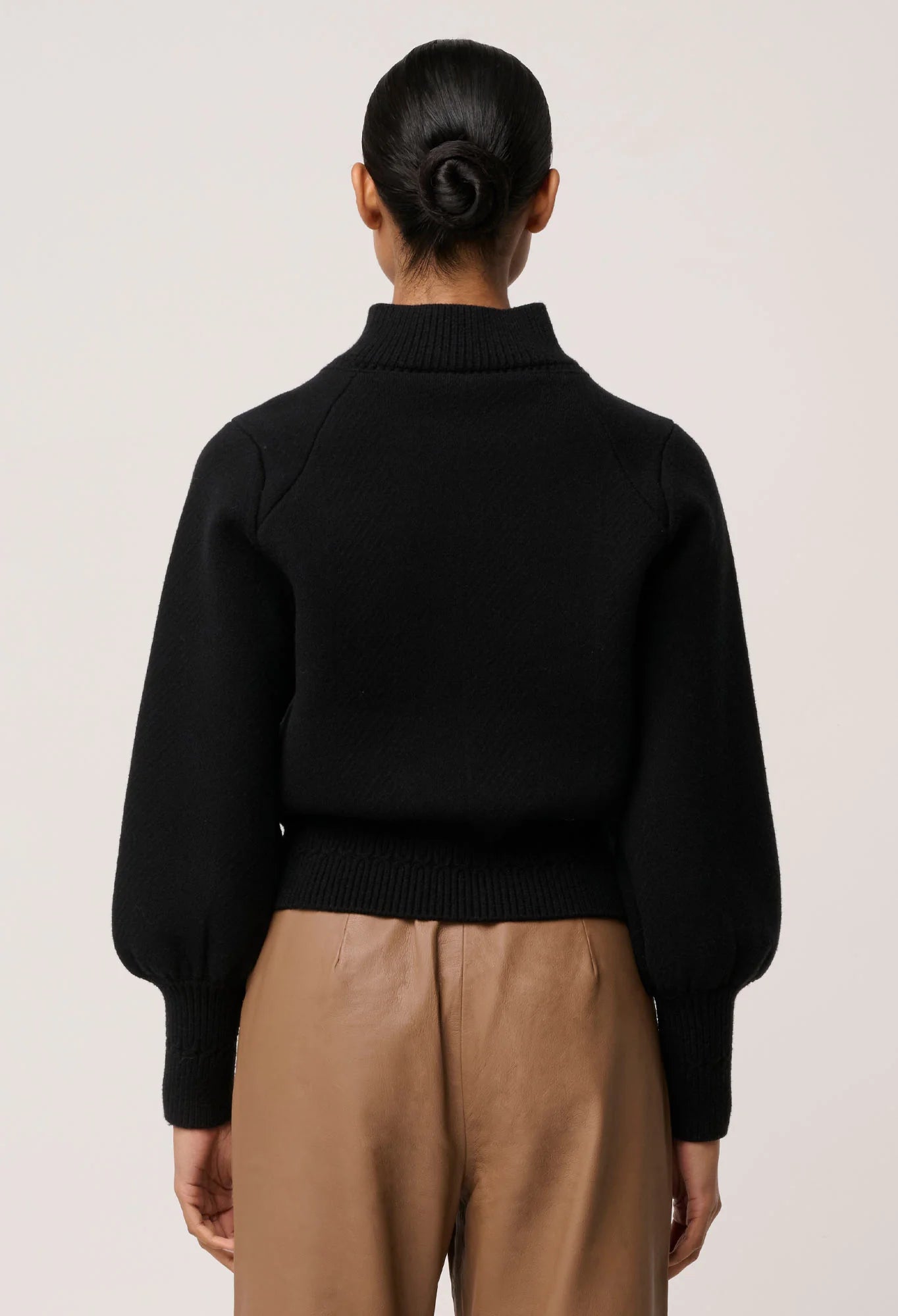 *PREORDER* JEANNE KNIT BOMBER JACKET - BLACK