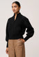 *PREORDER* JEANNE KNIT BOMBER JACKET - BLACK