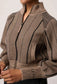 *PREORDER* JEANNE KNIT BOMBER JACKET - TAN CHEVRON