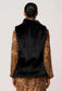 *PREORDER* HAZEL FAUX FUR VEST - BLACK