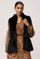 *PREORDER* HAZEL FAUX FUR VEST - BLACK