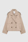 RICKIE CROPPED TRENCH - BEIGE