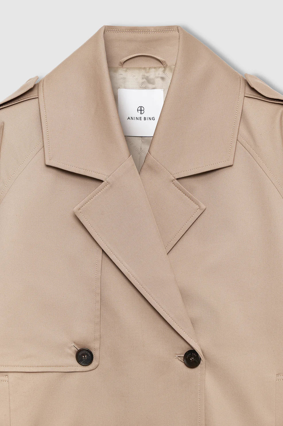 RICKIE CROPPED TRENCH - BEIGE